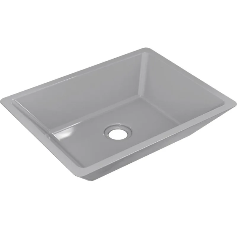 Cuba De Apoio Retangular Para Banheiro Lavabo C01 Rt45 Cinza