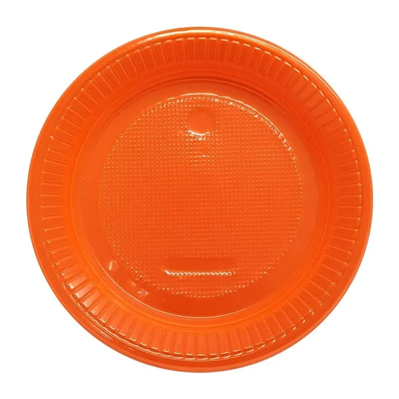 Prato Neon Laranja 15cm c/10 - Bello