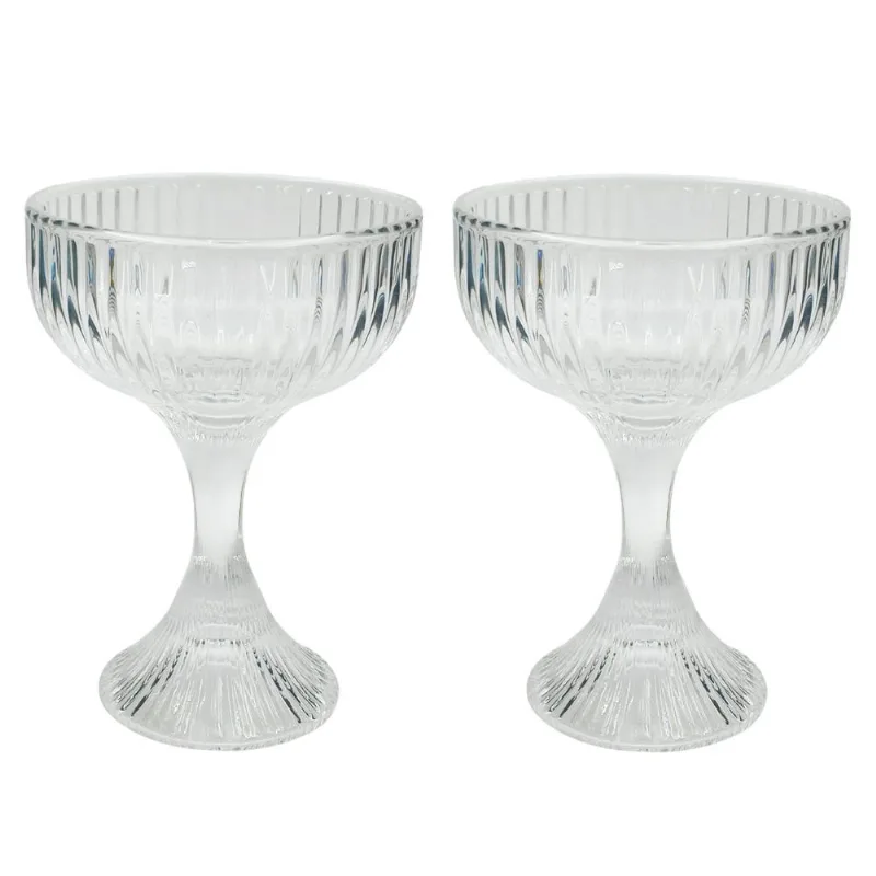 Jogo de Taças P/ Sobremesa 2 Peças 240ml em Vidro Unik Home