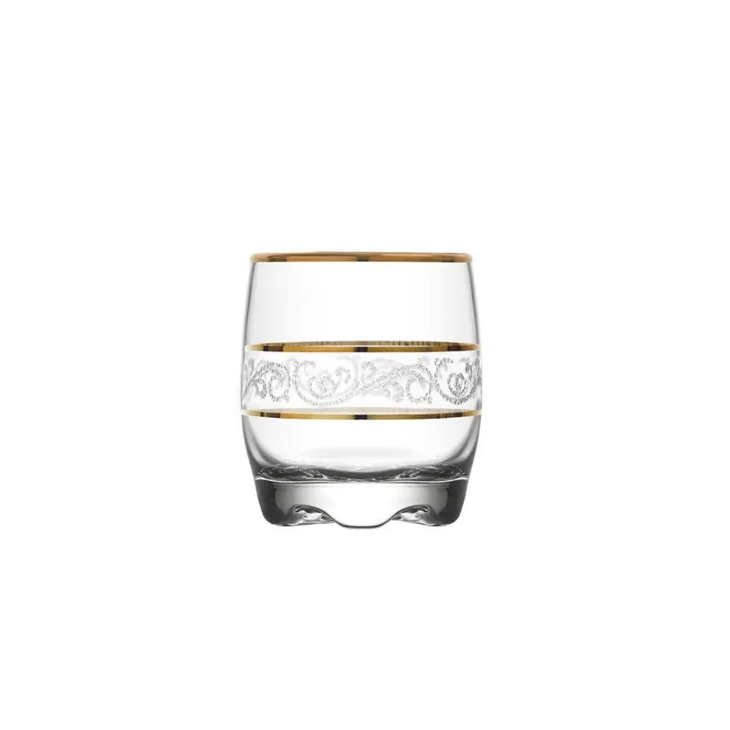 Jogo De Copos De Vidro Whisky 4 Peças 290Ml Adora Sultão