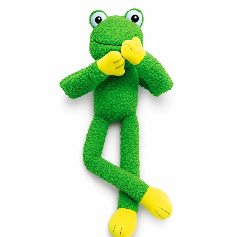 Pelúcia Frog Price Brinquedo Macio e Divertido para Cães com Design de Sapo e Interação