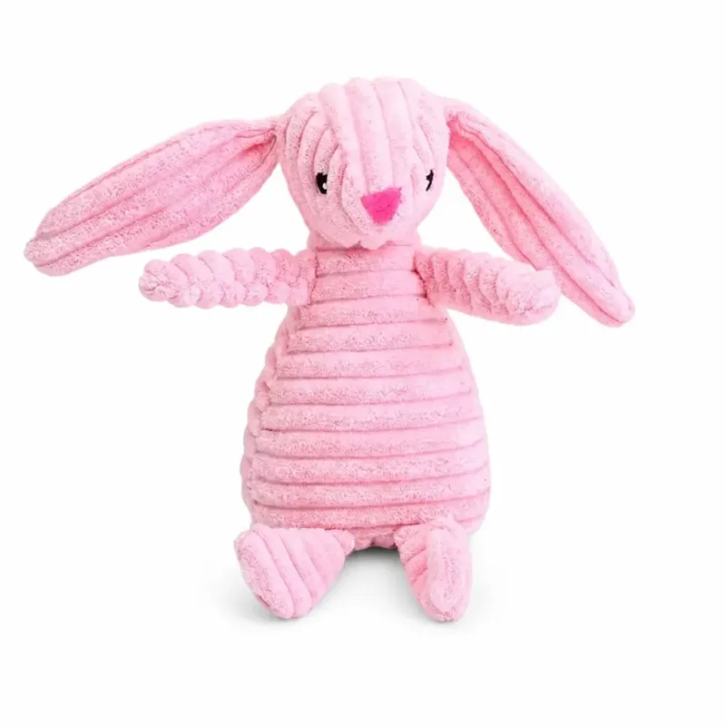 Brinquedo Coelho Rosa de Pelúcia Bom Amigo para Cães