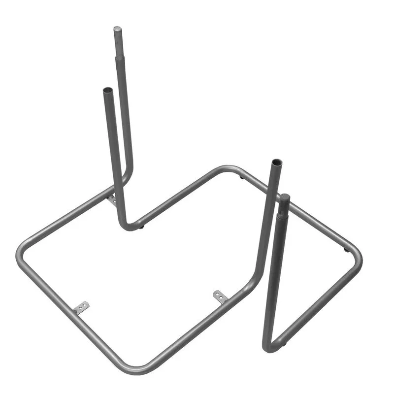 Base Tubular Desmontável Para Mesinha Canto Pintada Prata