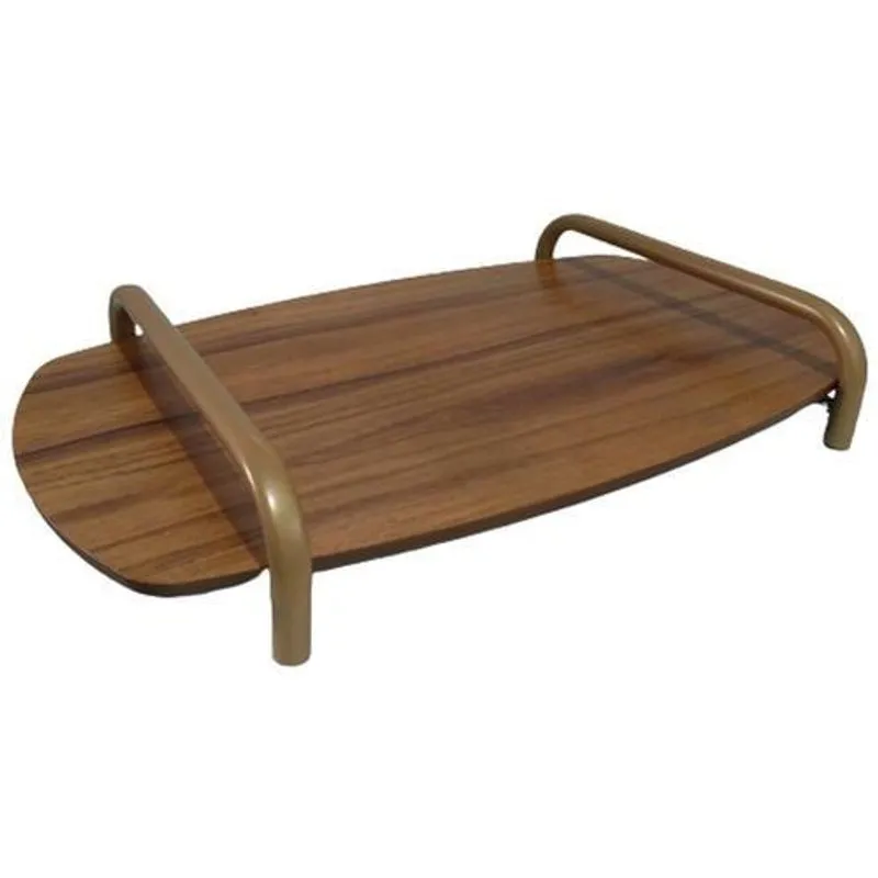 Bandeja Laminada Baú Com Alça Decorativa Bronze 50cm