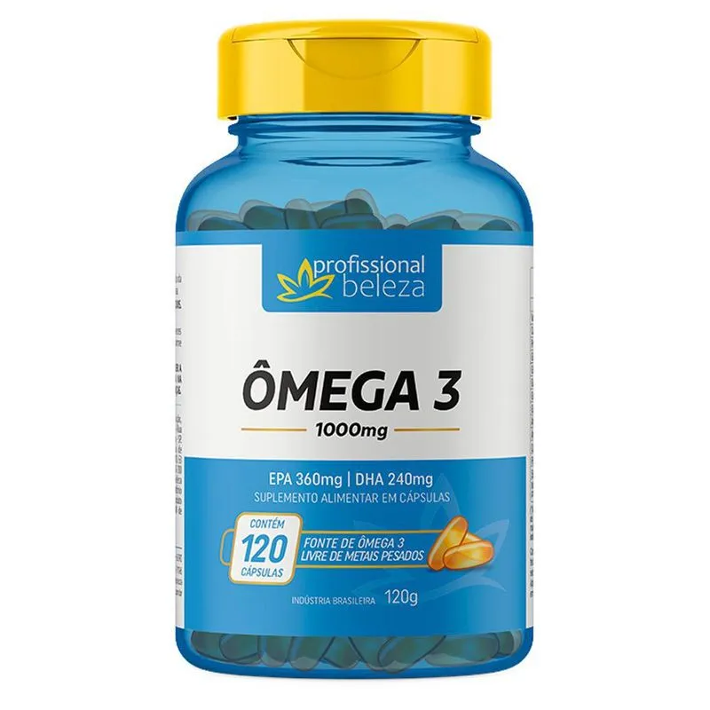 Ômega 3 1000mg Epa 360mg Profissional Beleza 120 Cápsulas