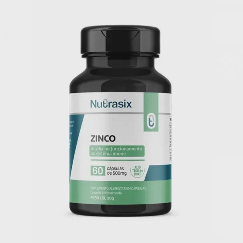 Suplemento de Zinco 60 cápsulas 500mg
