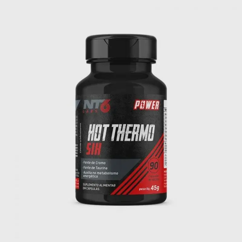 Termogênico natural Hot Thermo Six 90 cápsulas 500 mg