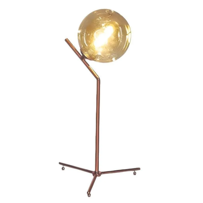 Luminária Abajur Mesa Moderno Metal Vidro Delta Dourado Fosco Spotline