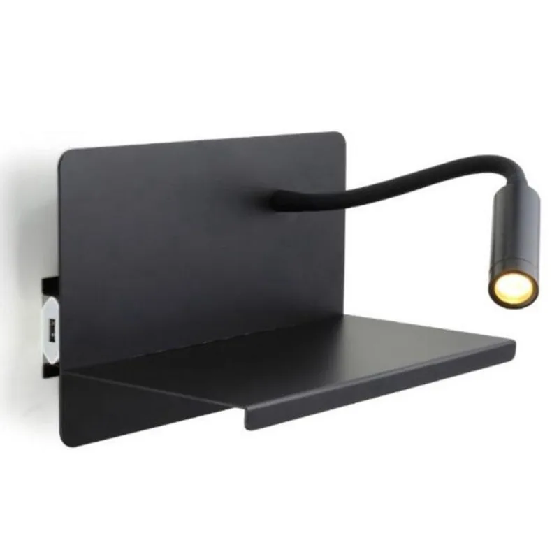 Arandela Bank Pontual 3W 3000K - Preto