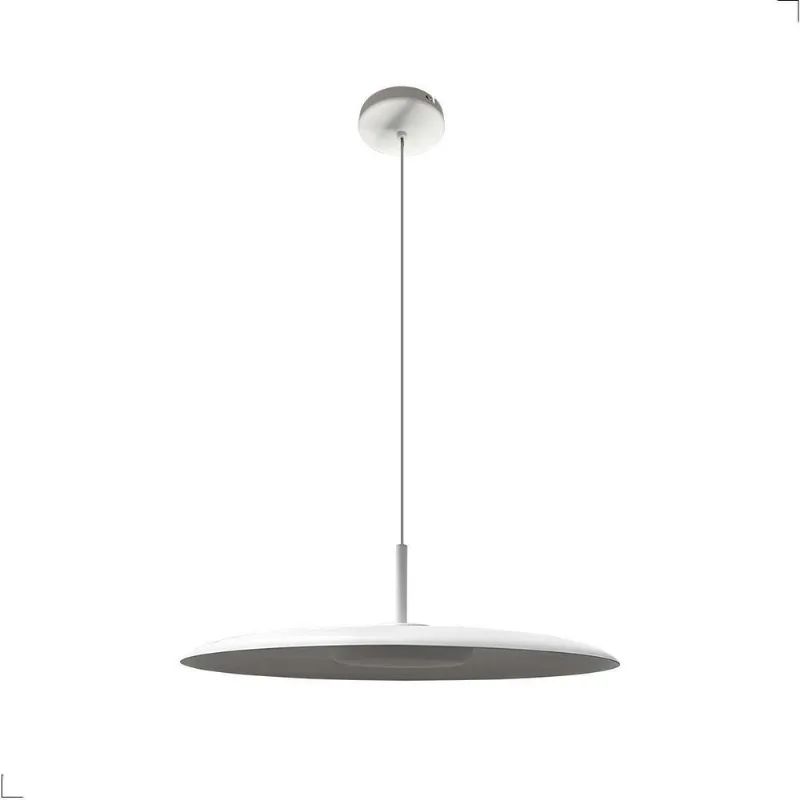 Lustre Pendente Dot Slim Redondo Branco Led 3000K 19W Bivolt