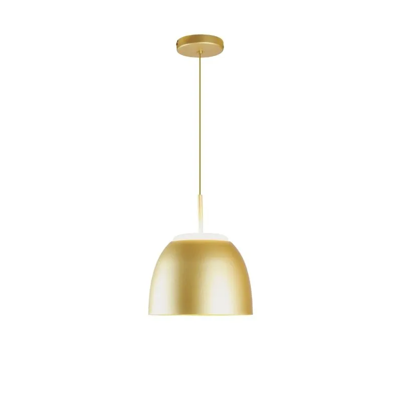 Pendente Led 12W 3000K Luz Amarela Bivolt Dourada Ay128112 Helio Ayla