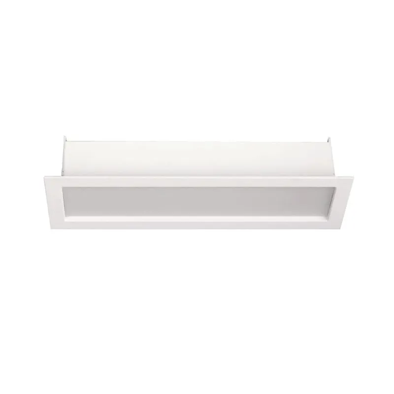 Luminária de Embutir Retangular 10W Led 3000K Luz Amarela Bivolt Branca Com Difusor Ay188108 Pandora Ayla