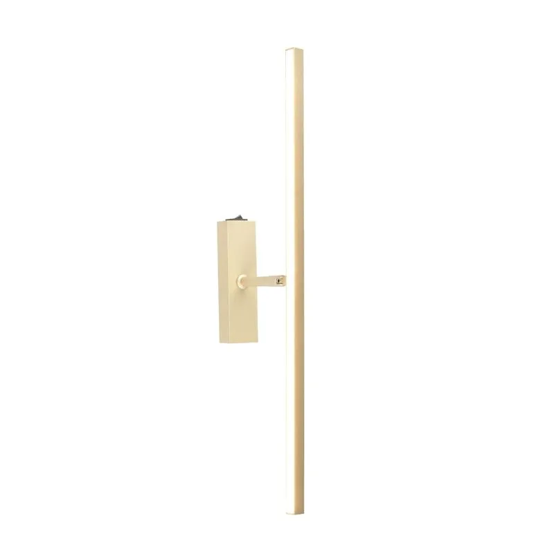 Arandela Led 3W 3000K Luz Amarela Bivolt Dourada 43Cm Ay178101 Iris Ayla