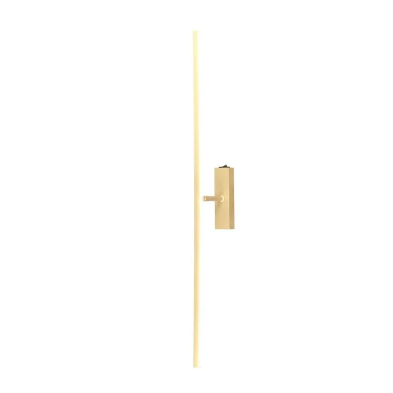 Arandela Led 4W 3000K Luz Amarela Bivolt Dourada 63Cm Ay178104 Iris Ayla