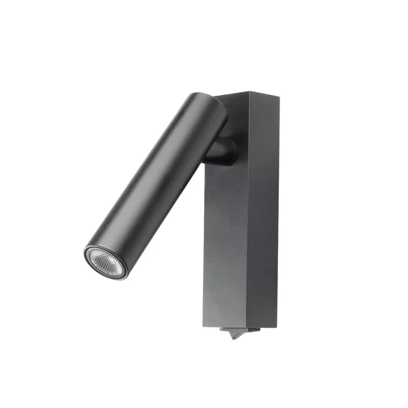 Arandela Led 2W 3000K Luz Amarela Bivolt Preta Ay178105 Dione Ayla
