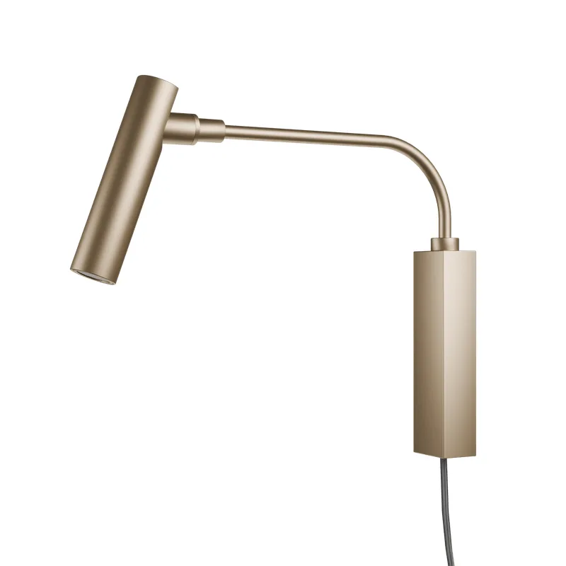 Arandela Articulada LED 2W 3000K Luz Amarela Bivolt Dourada Com Interruptor Antiofuscante AY178642 Dione Ayla