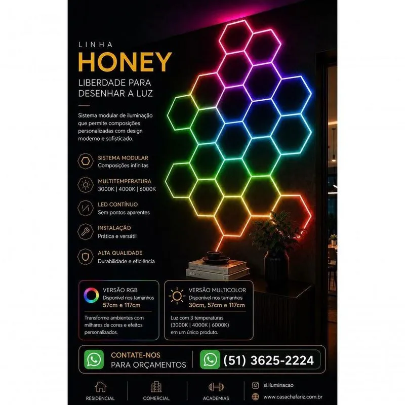 Spotline Perfil De Sobrepor T5 Honey Potência 15w Preto Spot Line Iluminação