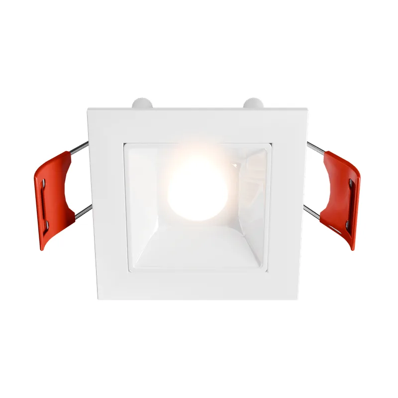 Luminária de Embutir Quadrada 2W LED 3000K Luz Amarela Bivolt Branca Antiofuscante AY18011 Pandora Ayla