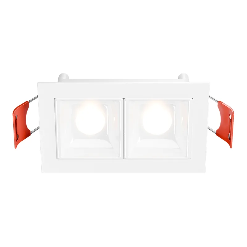 Luminária de Embutir Retangular 4W LED 3000K Luz Amarela Bivolt Branca Antiofuscante AY18012 Pandora Ayla