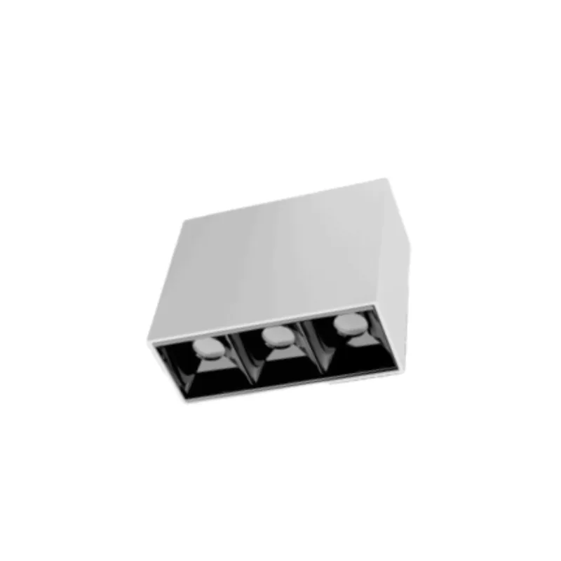 Luminária de Sobrepor Retangular 6W LED 3000K Luz Amarela Bivolt Branca Antiofuscante AY20013 Pandora Ayla