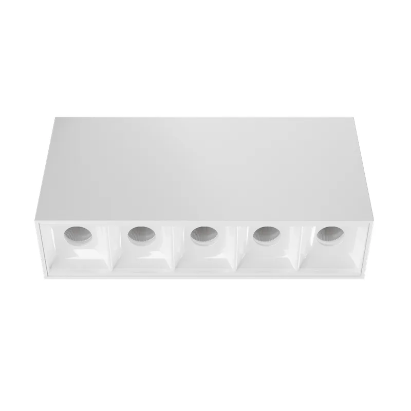 Luminária de Sobrepor Retangular 10W LED 3000K Luz Amarela Bivolt Branca Antiofuscante AY20015 Pandora Ayla