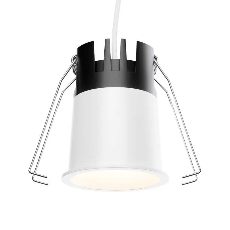 Spot de Embutir Redondo 7W LED 3000K Luz Amarela Bivolt Branco Antiofuscante AY189747 Revo Ayla