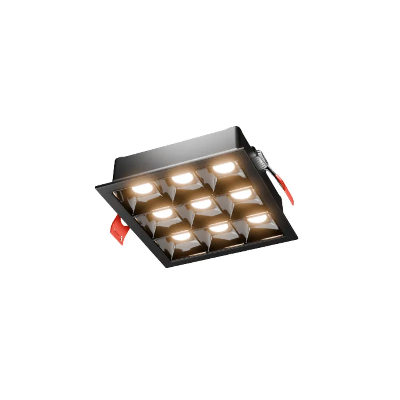 Luminária de Embutir Quadrada 18W LED 3000K Luz Amarela Bivolt Branca Antiofuscante AY1898249 Pandora Ayla