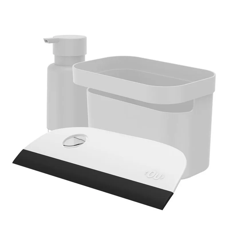 Conjunto 3 Peças Para Organizar Pia Dispenser Rodo Ou Branco