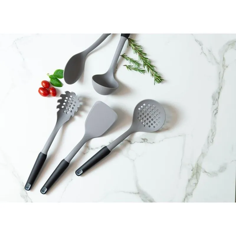 Escumadeira De Nylon Chef Em Casa Cinza - Ou