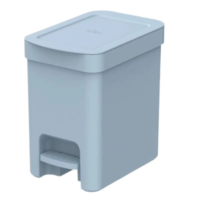 Lixeira com Pedal e Tampa 6 L Polipropileno Ou Trium Azul