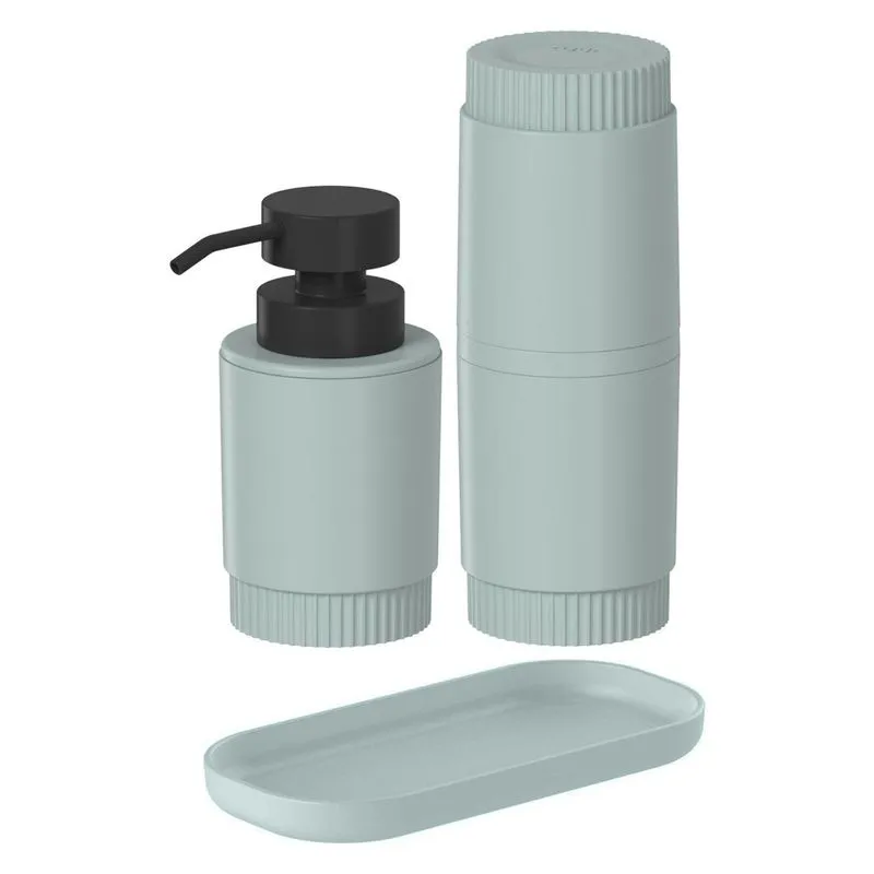 Conjunto De Banheiro 3 Peças - Dórica - Verde Sálvia Fechado - Ou