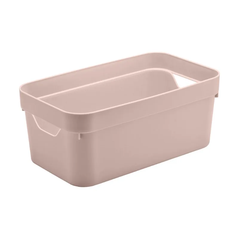 Caja organizadora pequeña Cube rosa 29.5x16.5x12.5 cm
