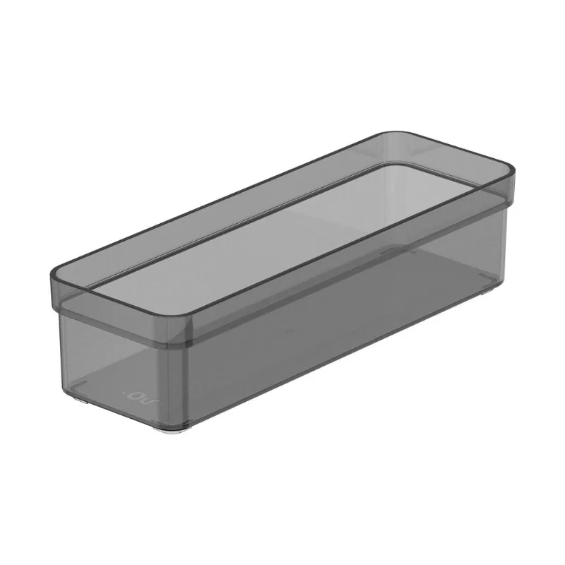 Organizador de cajón Clear 22.5x7.5x5.6 cm fume transparente