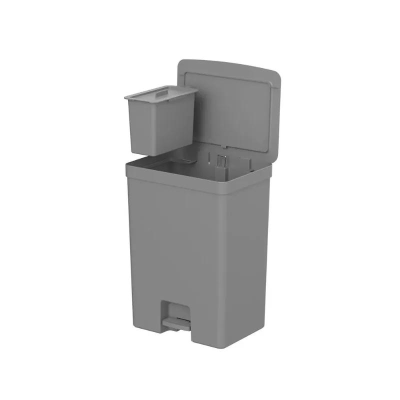 Lixeira com Pedal OU Trium 46L + 4L Chumbo