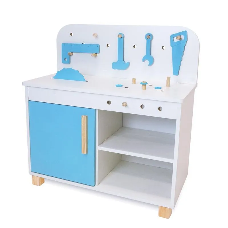 Bancada De Ferramentas Oficina Infantil - Azul Claro