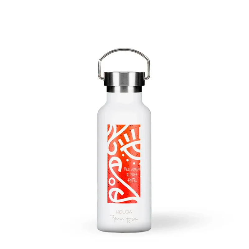 Garrafa Térmica Kouda Martial - Renan Manga - 500ml - Branco - KOUDA