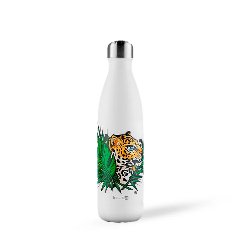 Garrafa Térmica Kouda Grey - Onça - F. Garu - 750ml - Branco - KOUDA