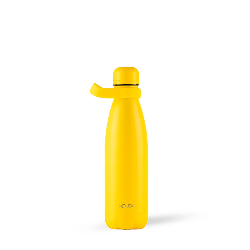 Garrafa Térmica Kouda Grey - 500ml - Amarela - KOUDA