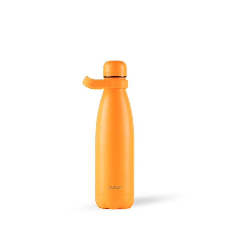 Garrafa Térmica Kouda Grey - 500ml - Laranja - KOUDA