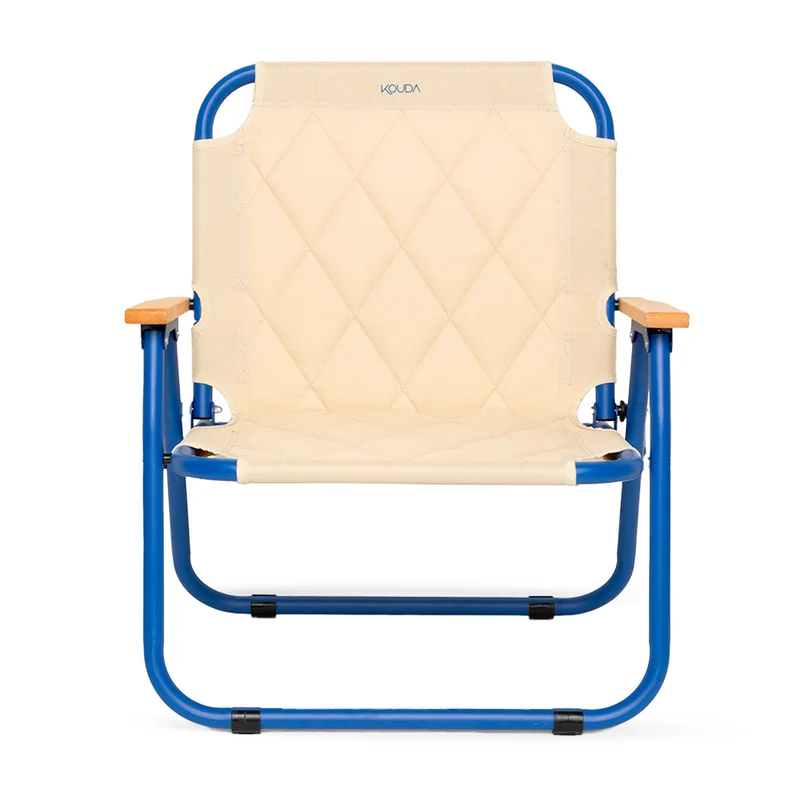 Cadeira de Camping Kouda Osla - Off White E Azul - KOUDA