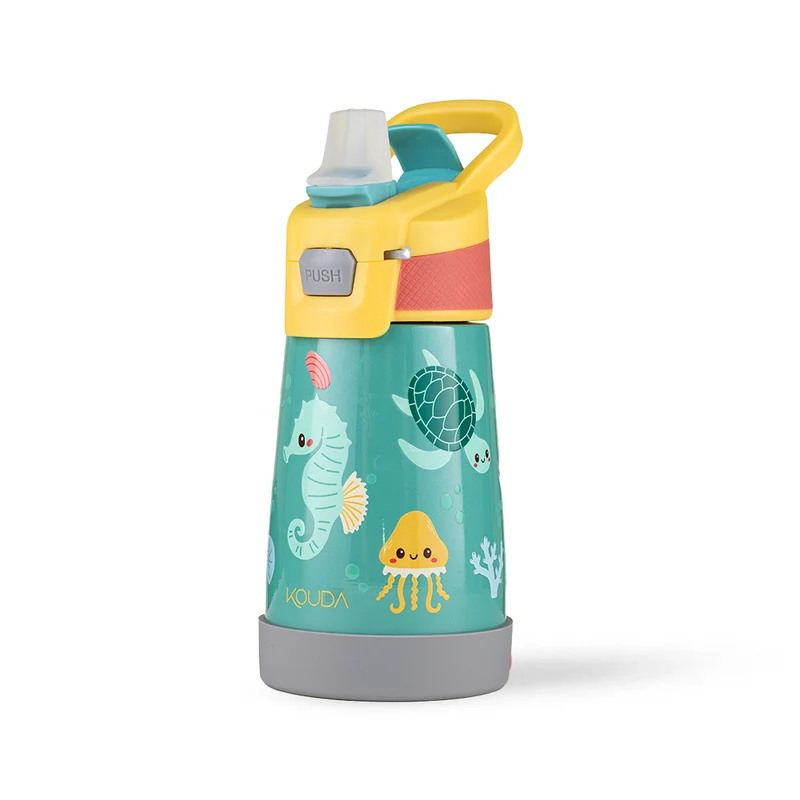 Garrafa Térmica Kouda Oka Kids – 350ml - Fundo do Mar - KOUDA