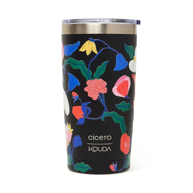 Copo Cicero + Kouda Don 500ml 10379 Preta Doce Florada - KOUDA