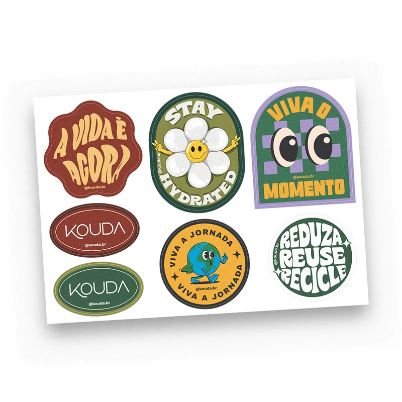 Cartela de Adesivos Kouda - Viva Verde - KOUDA