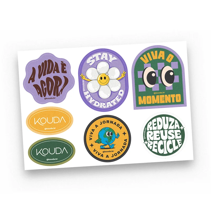 Cartela de Adesivos Kouda - Viva Roxo - KOUDA