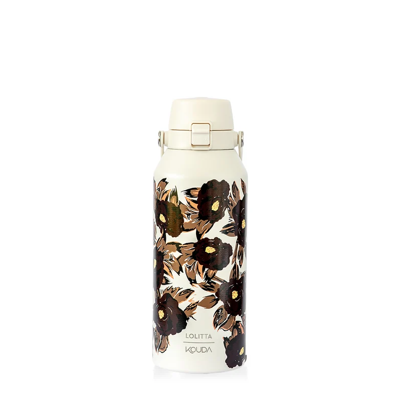 Garrafa Térmica Kouda Vega - 1 Litro - Lolitta - Off White - KOUDA