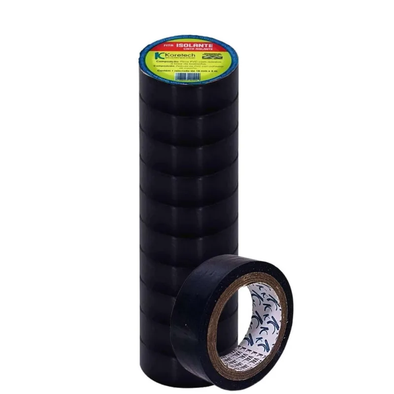 Fita Isolante 18Mmx5M Preta Koretech C/10