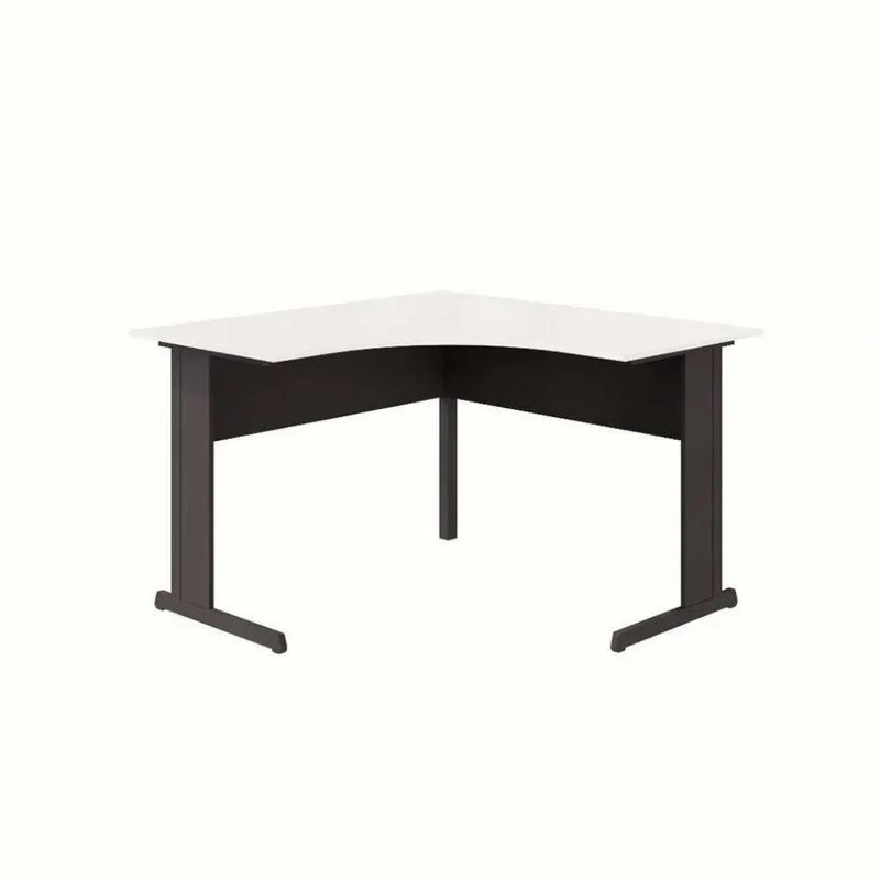 Mesa de Escritório em L New City Cinza e Preta 120 cm