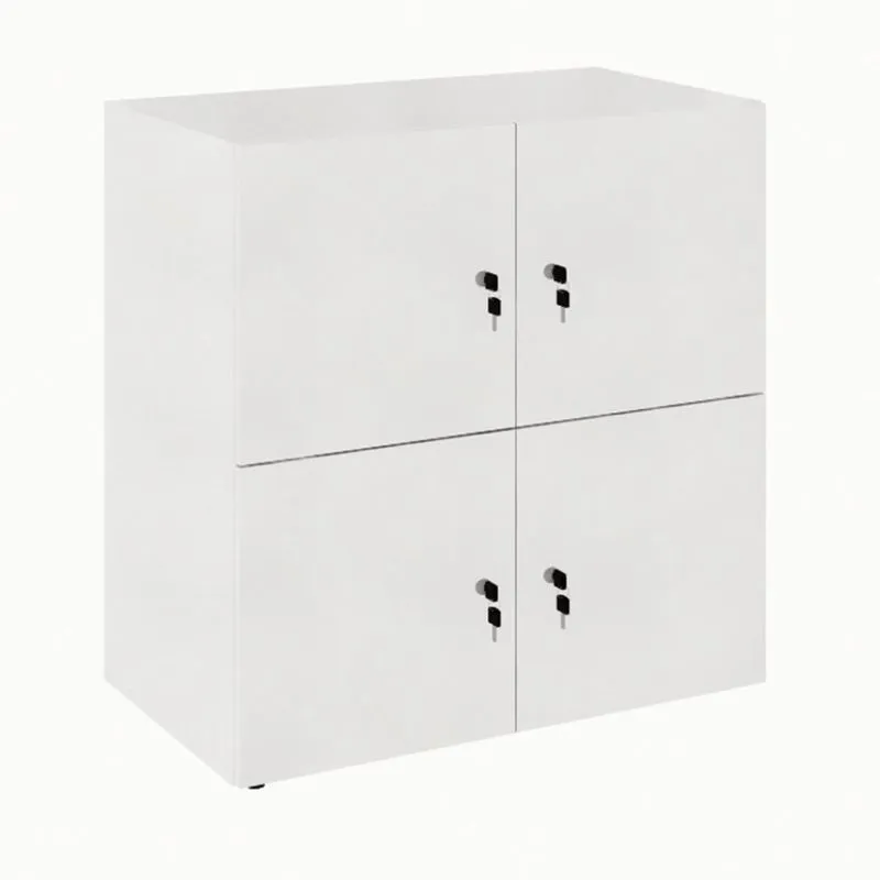 Armário Locker Modern Design Module 4 Portas com Fechadura MDP Branco