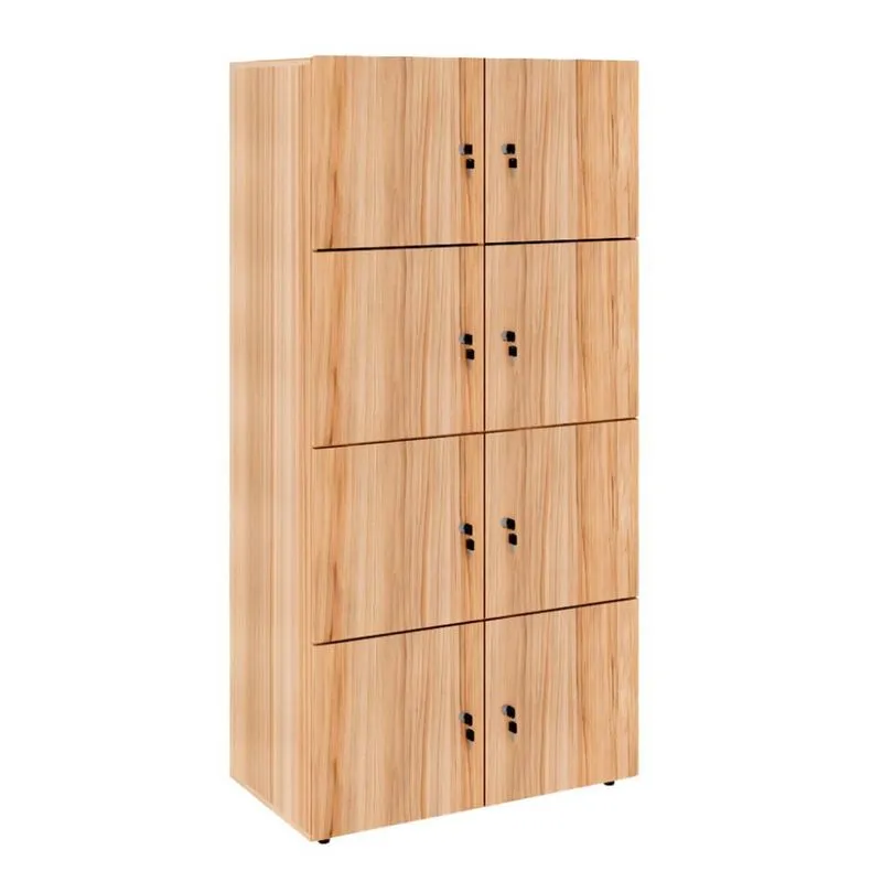 Armário Locker Modern Design Duplo Module MDP 8 Portas Carvalho