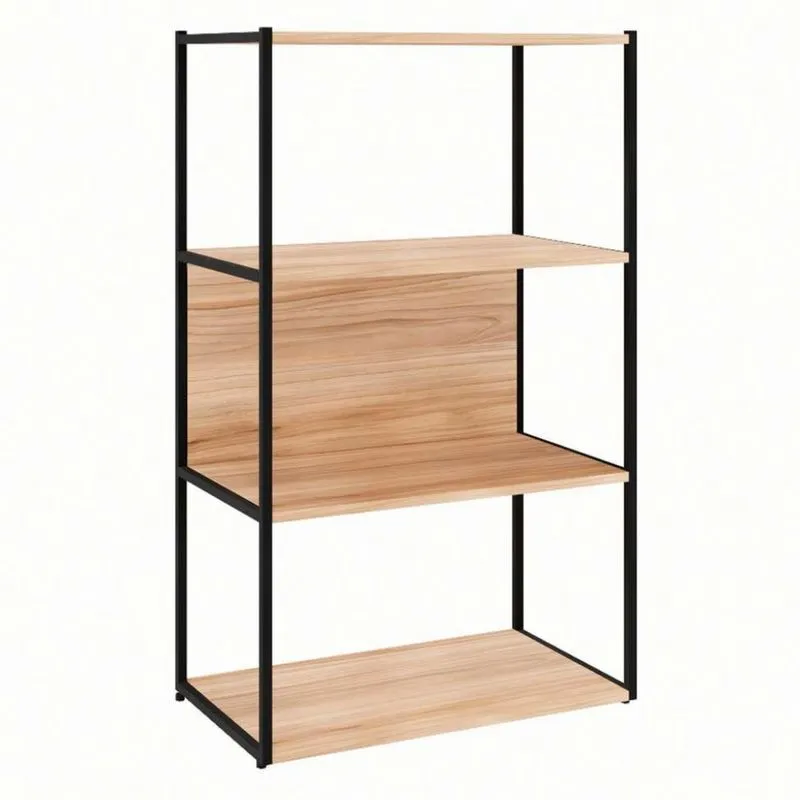 Estante para Livros Modern Design Shelf Metal e MDP 105 cm Calvi e Preto